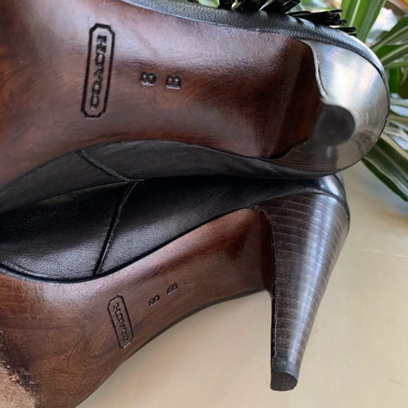 COACH SOFT LEATHER BOOTS BLACK LEGRA SIZE 8M PREOWNED IN BOX - Picture 13 of 16